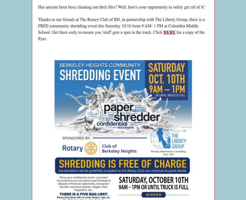 Shredding Event